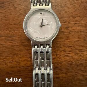 Movado Silver Watch with pearl Dial